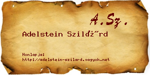 Adelstein Szilárd névjegykártya